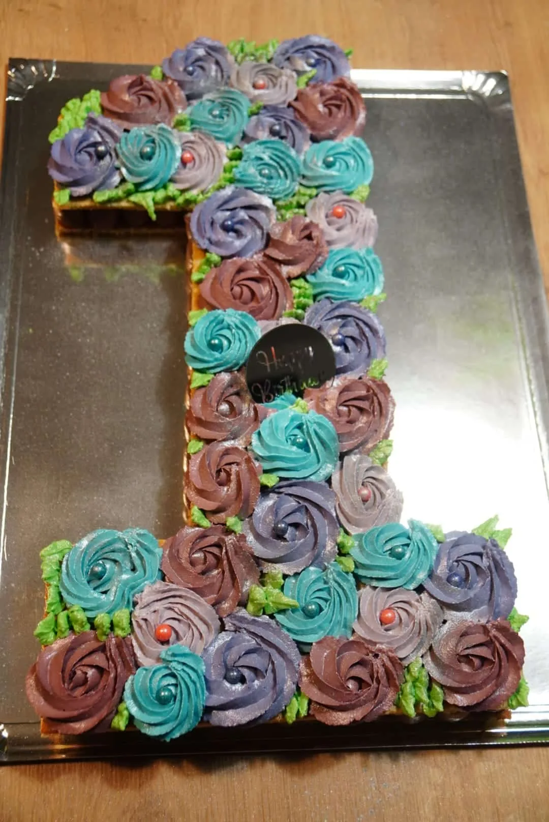 Number Cake 18 flowers