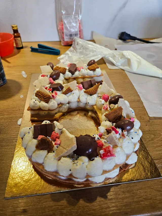 Number cake chantilly mascarpone