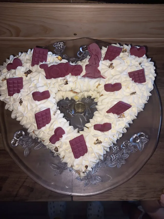 Number cake coeur