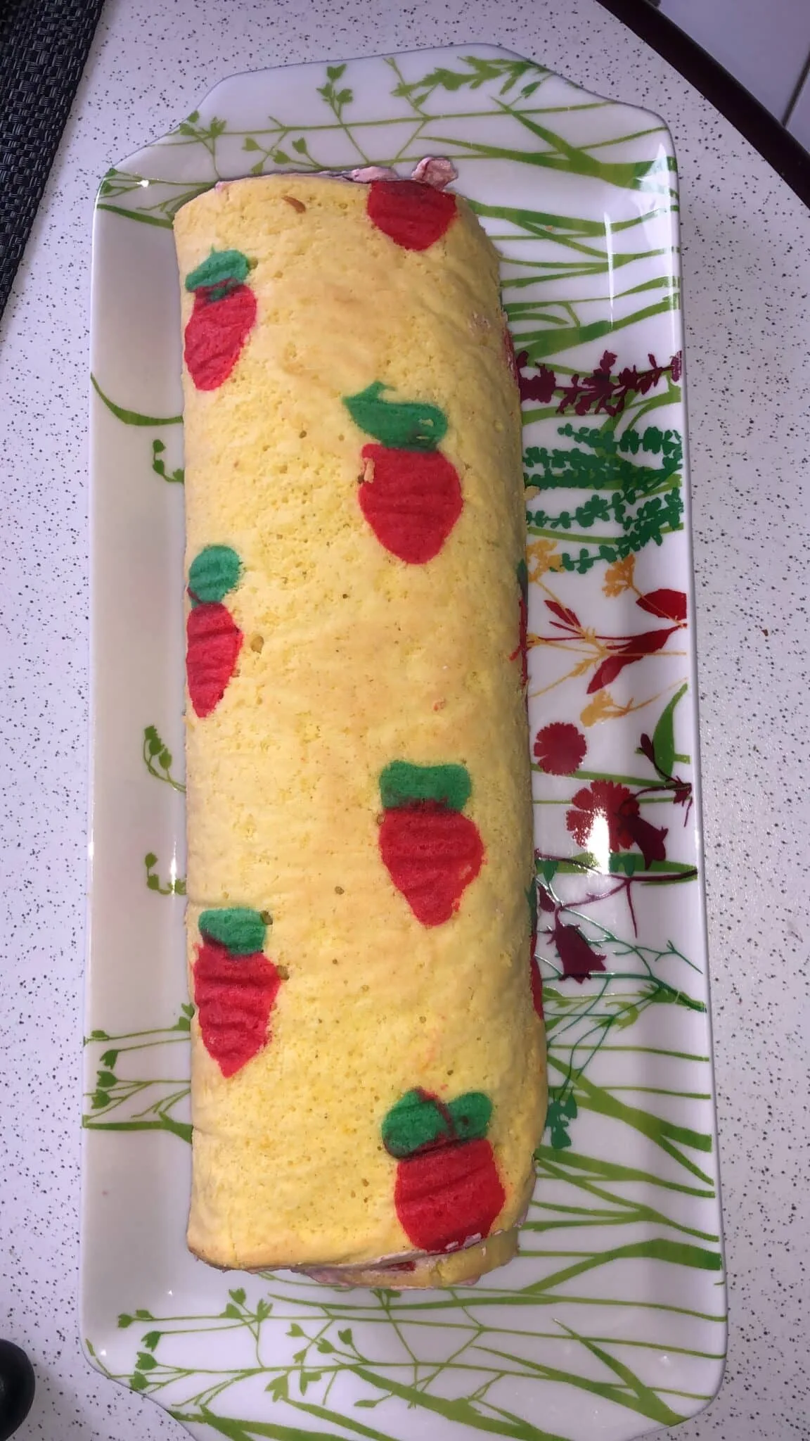 Gâteau roulé fraise