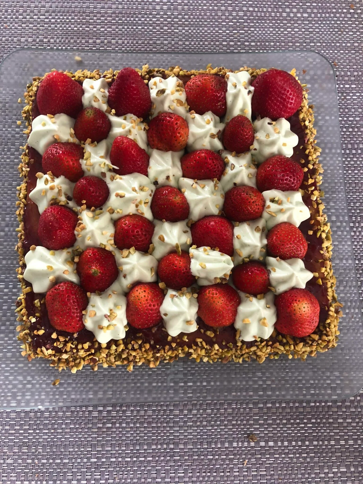 Tarte fraises et pistache
