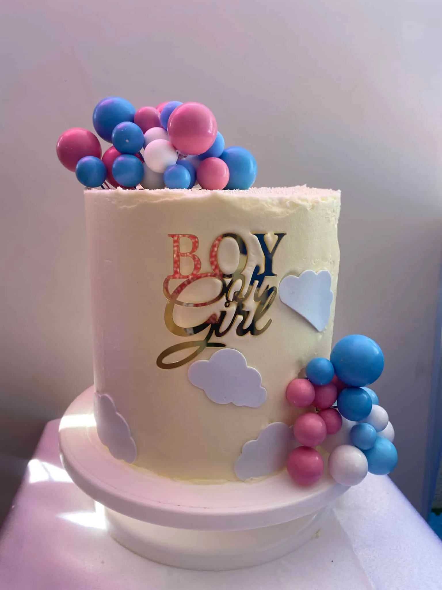 Layer cake gender reveal