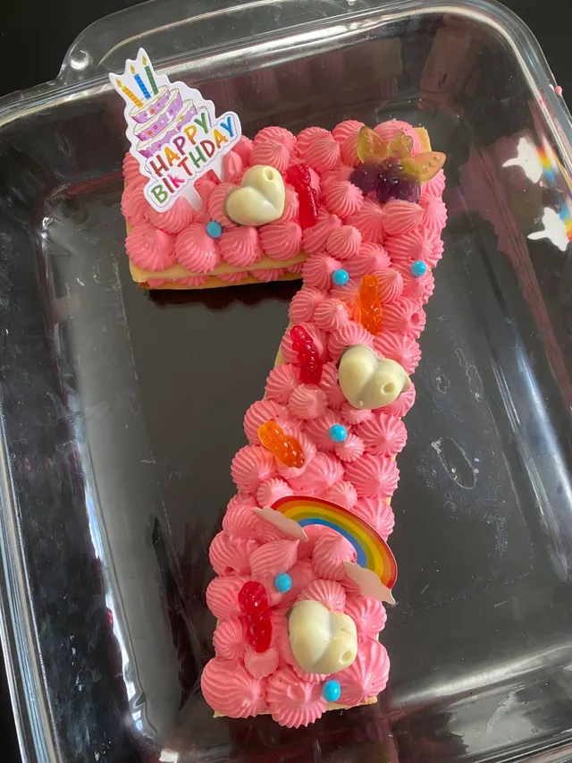 Number cake crème diplomate vanille