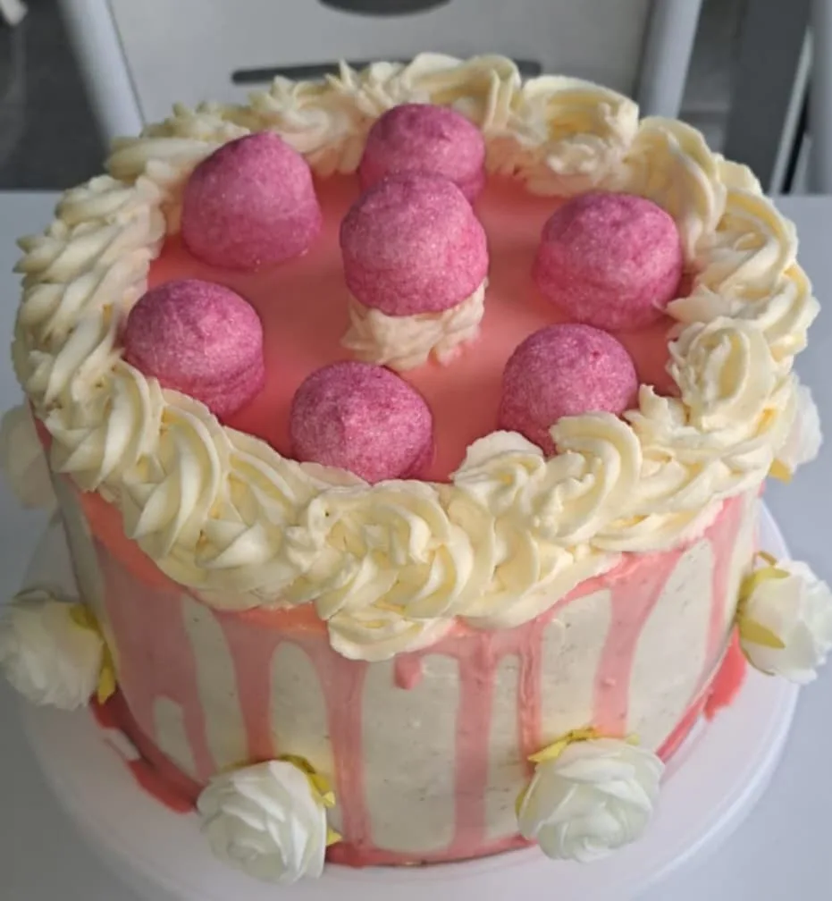 Chiffon cake  cpso curd fruits rouges