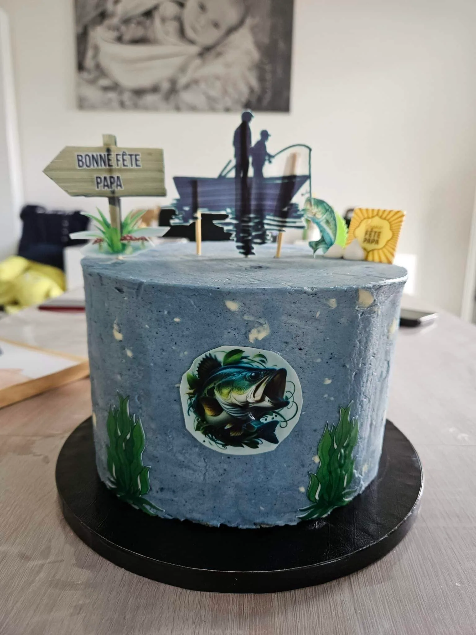 Layer cake thème pêche