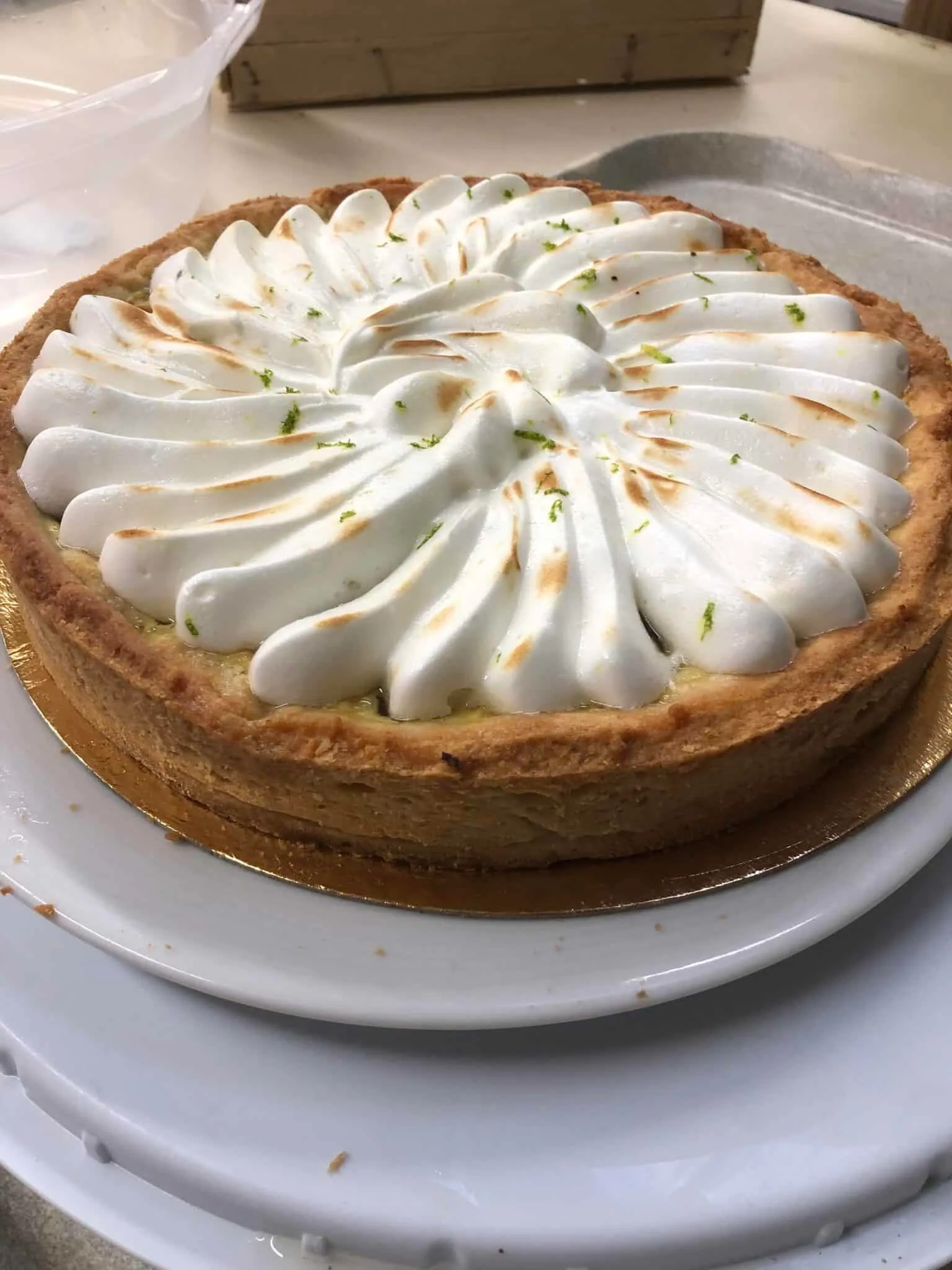 Tarte rhubarbe meringuée