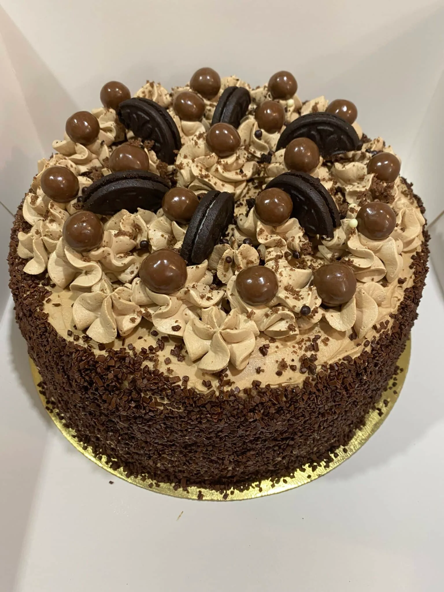 Génoise et ganache chocolat au lait