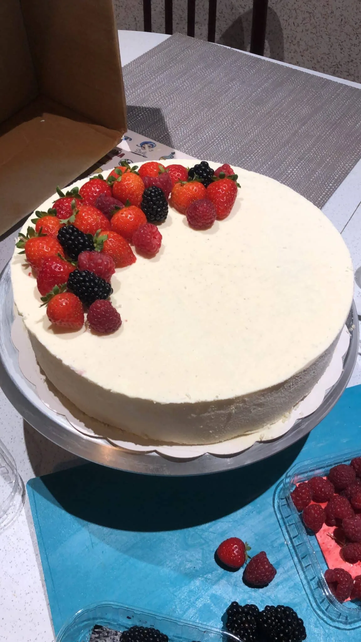 Entremet vanille insert framboises