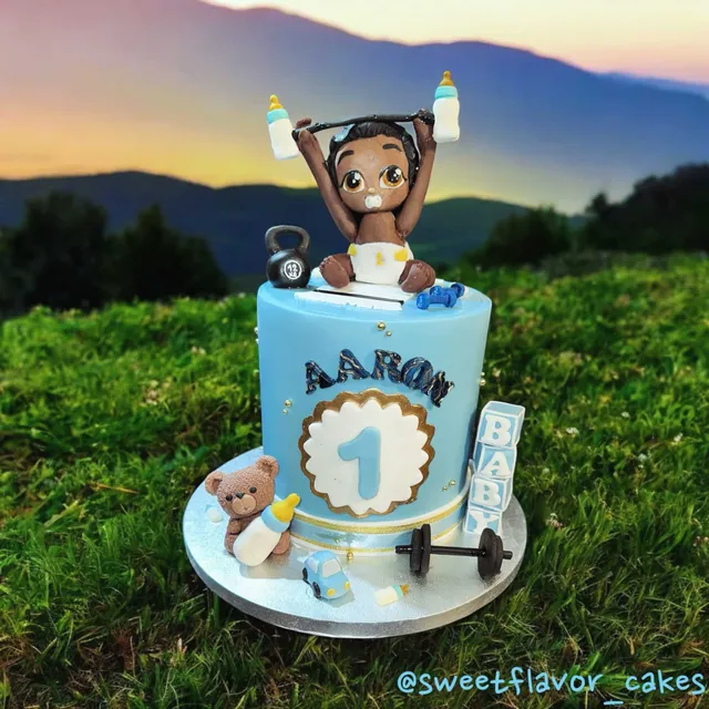 Birthday cake baby boy