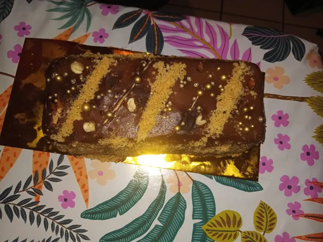buche cacahuète et insert au caramel