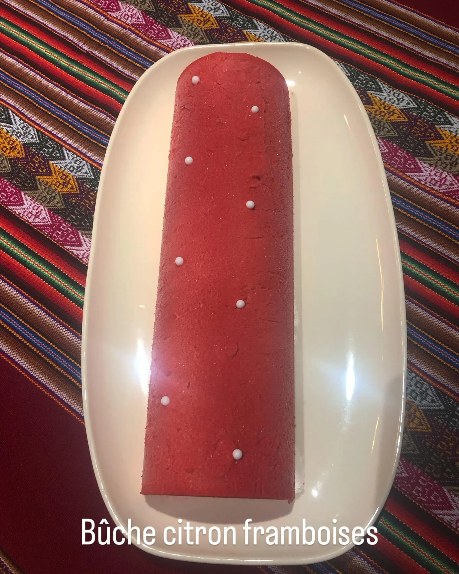 Bûche citron framboises
