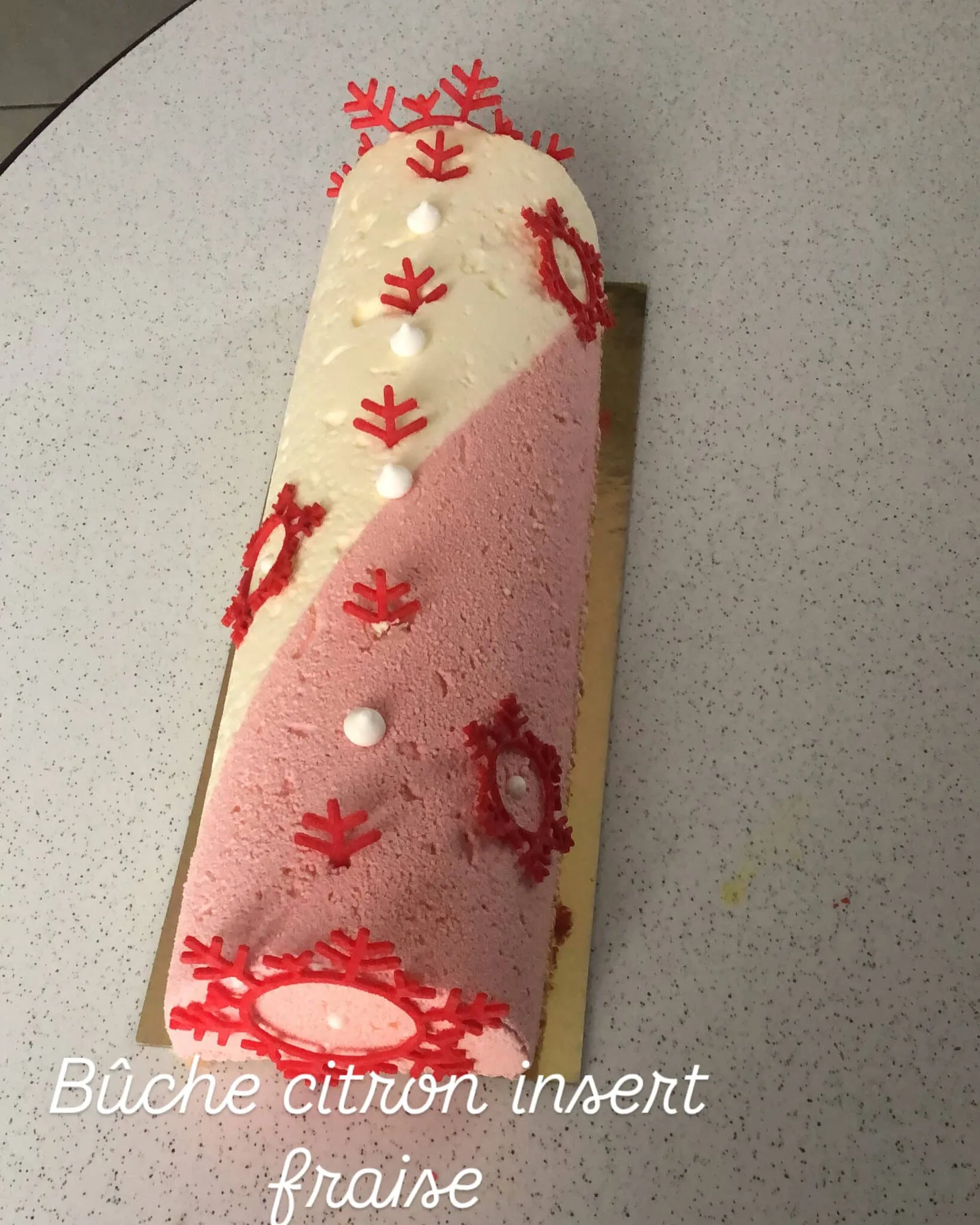 Bûche citron insert fraise 🍓