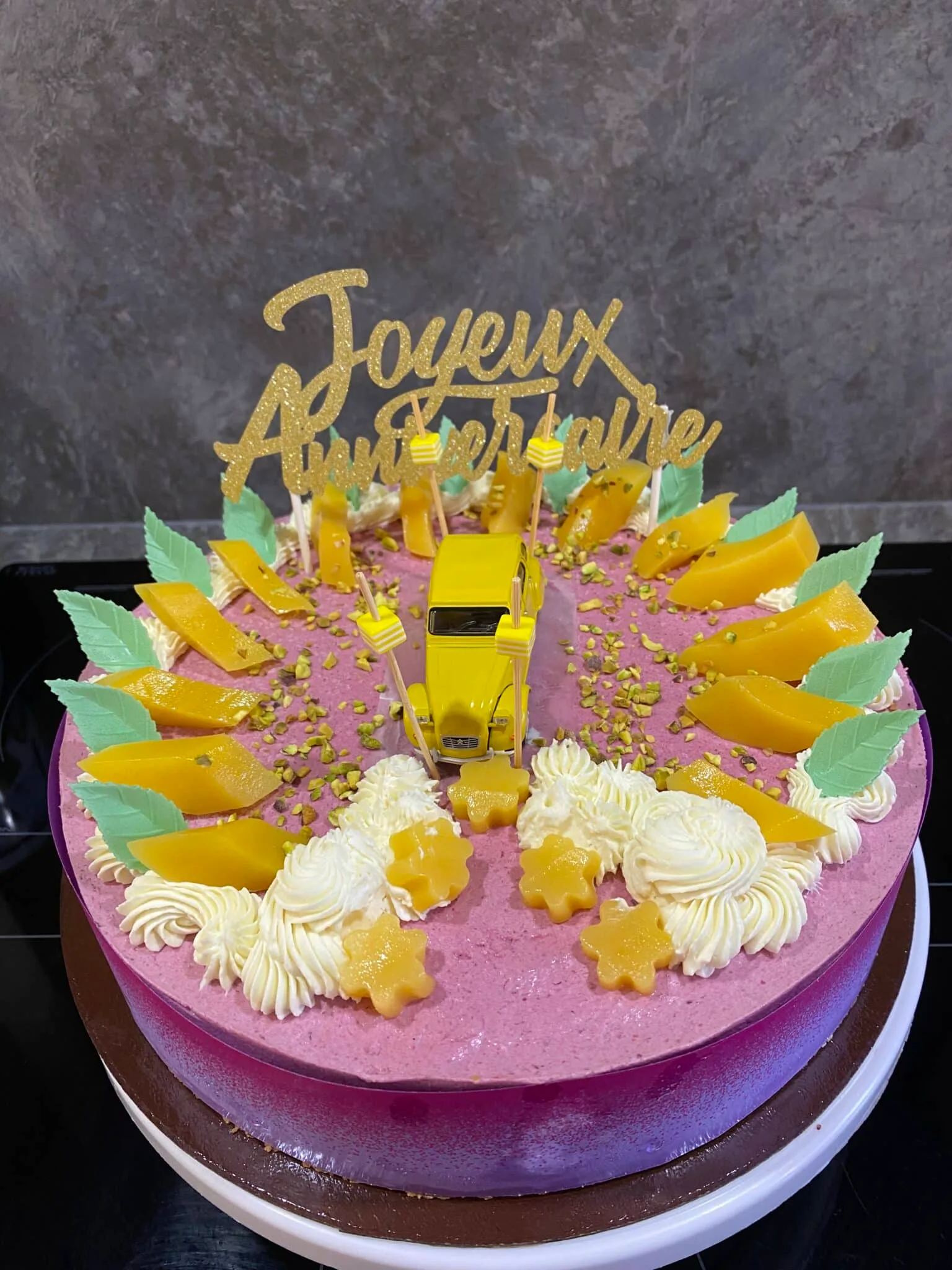 Entremet fruits rouges et exotiques