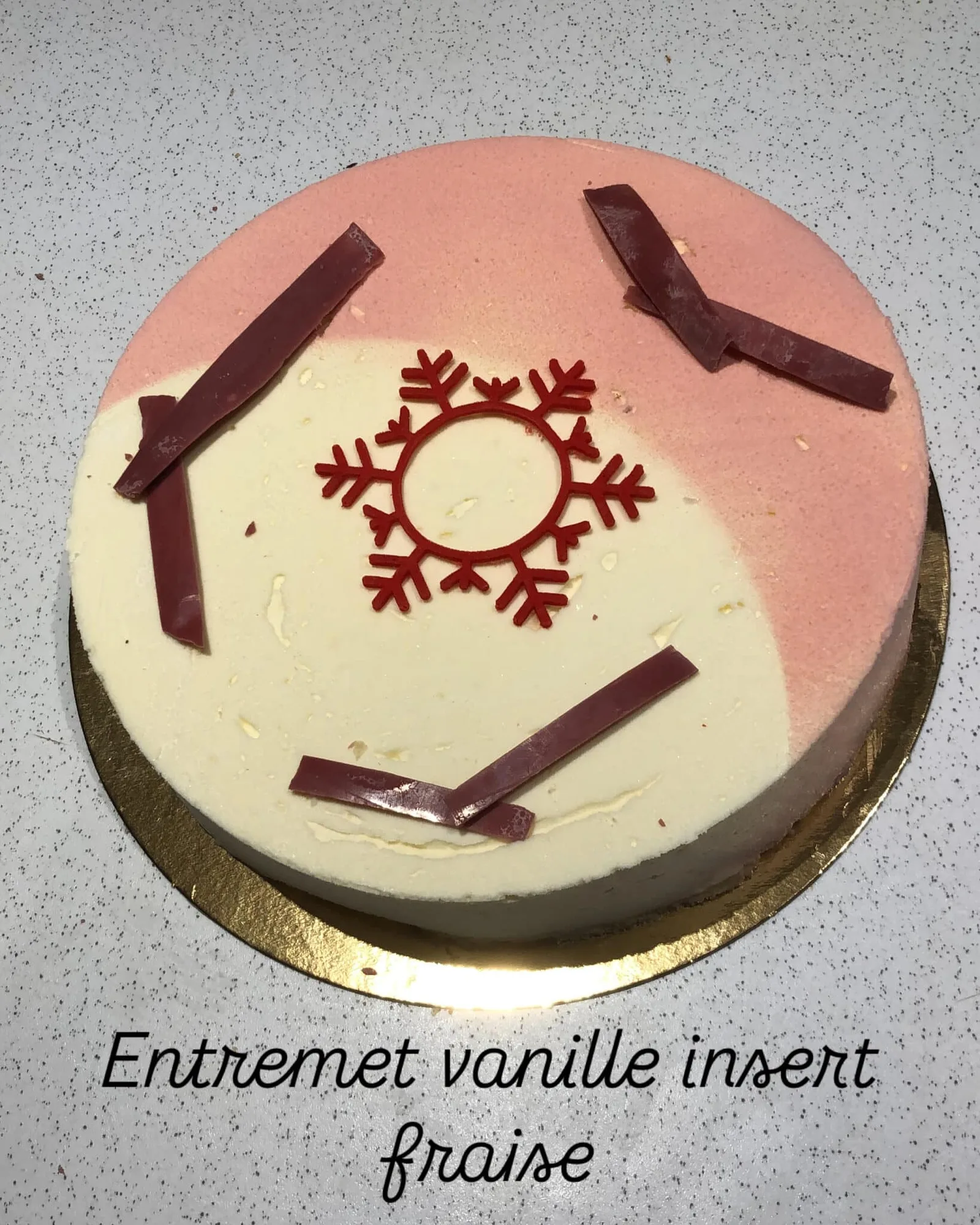 Entremet vanille insert fraise 🍓