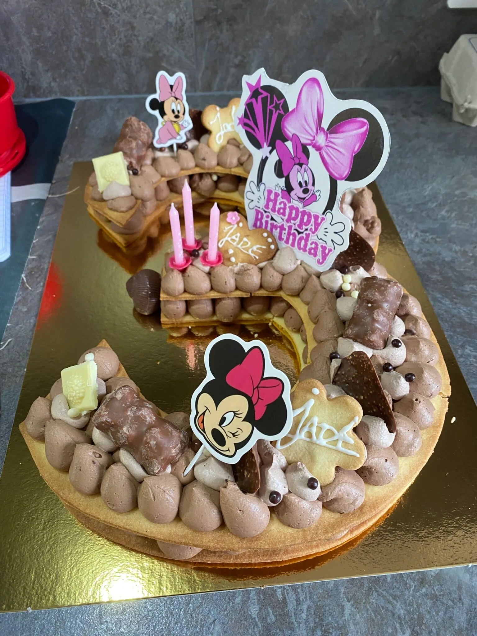 Number cake ganache nutella et mascarpone