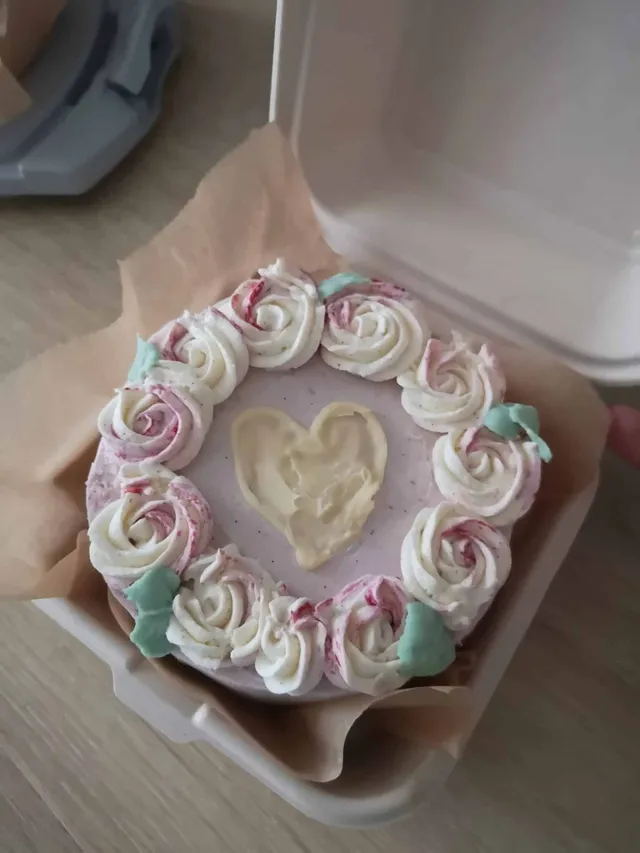 Bento cake framboise