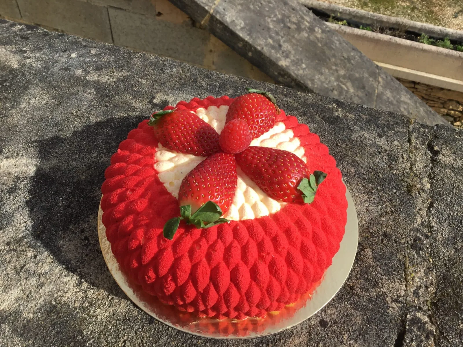 Entremets vanille fraises