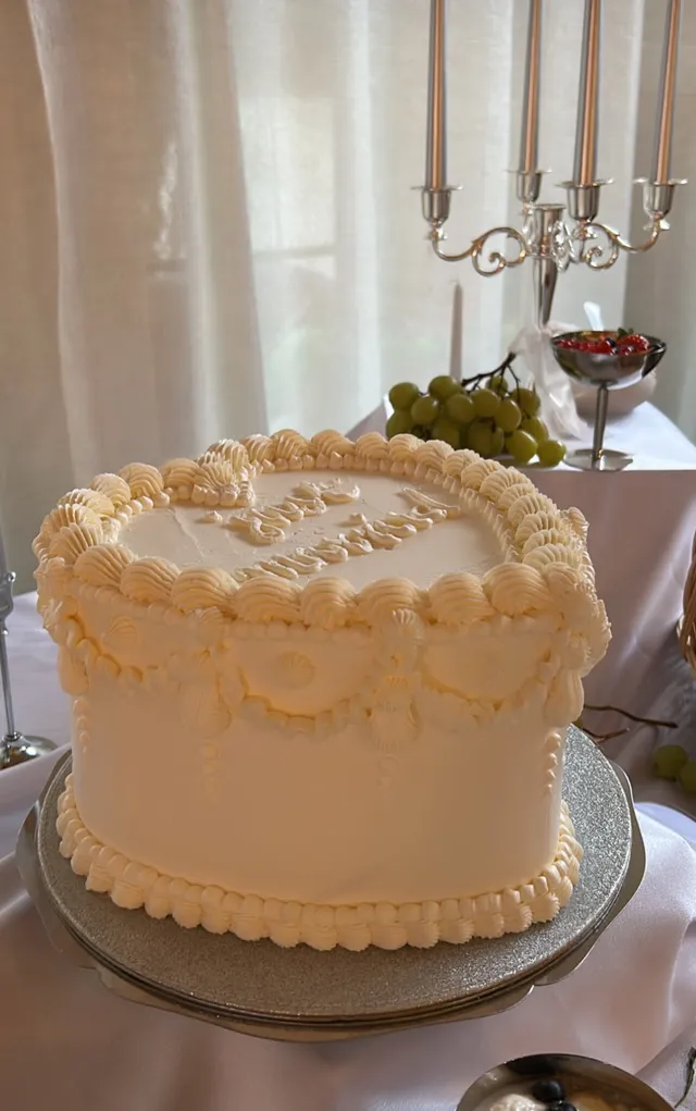 Gâteau de mariage vintage