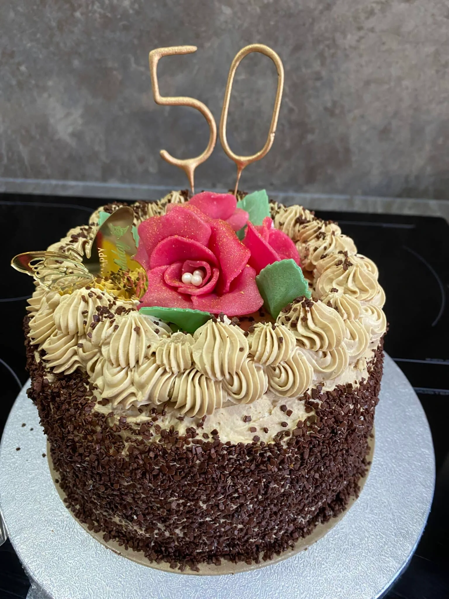Layer cake vanille et café