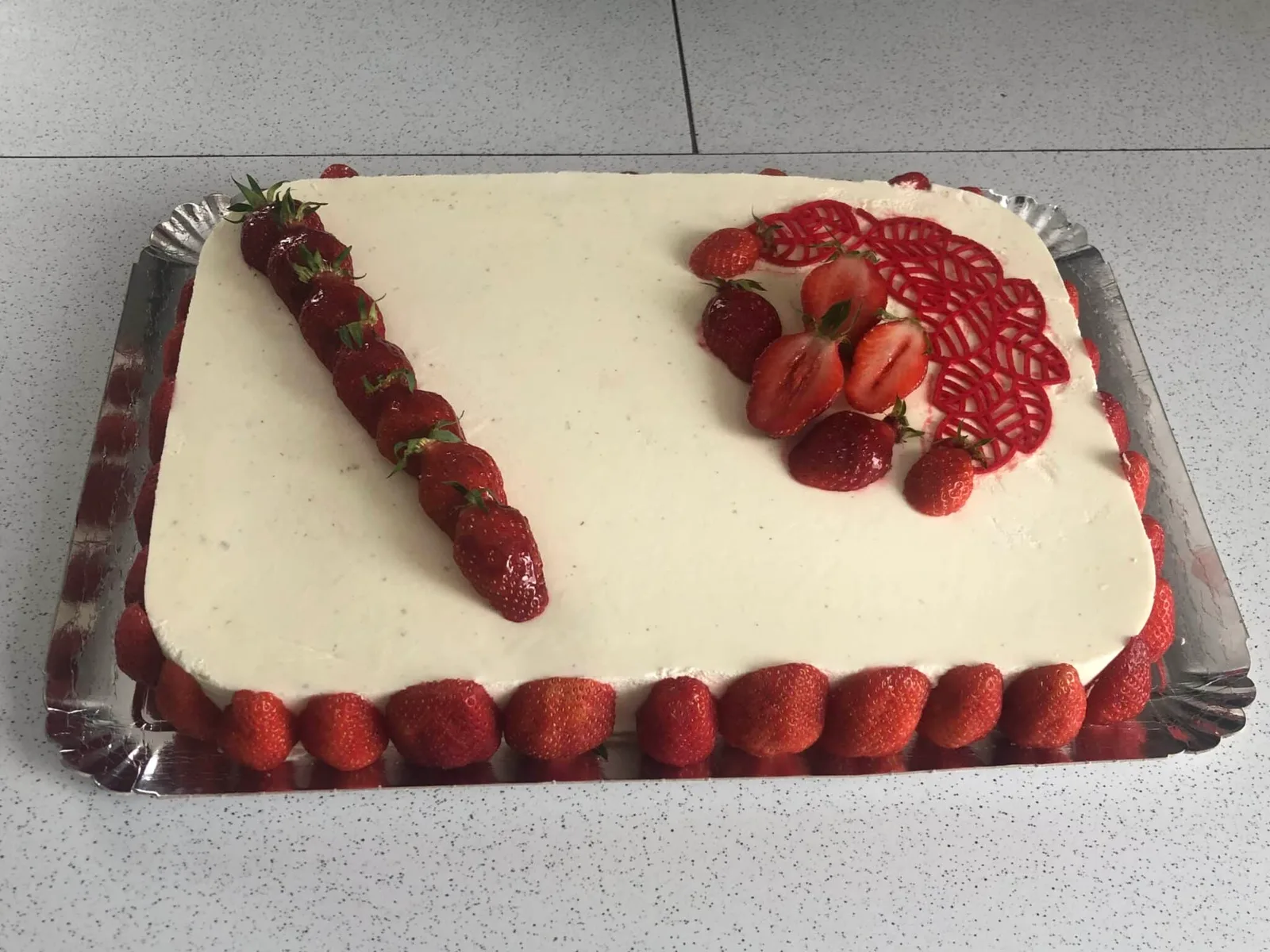 Entremet vanille insert fraise 🍓