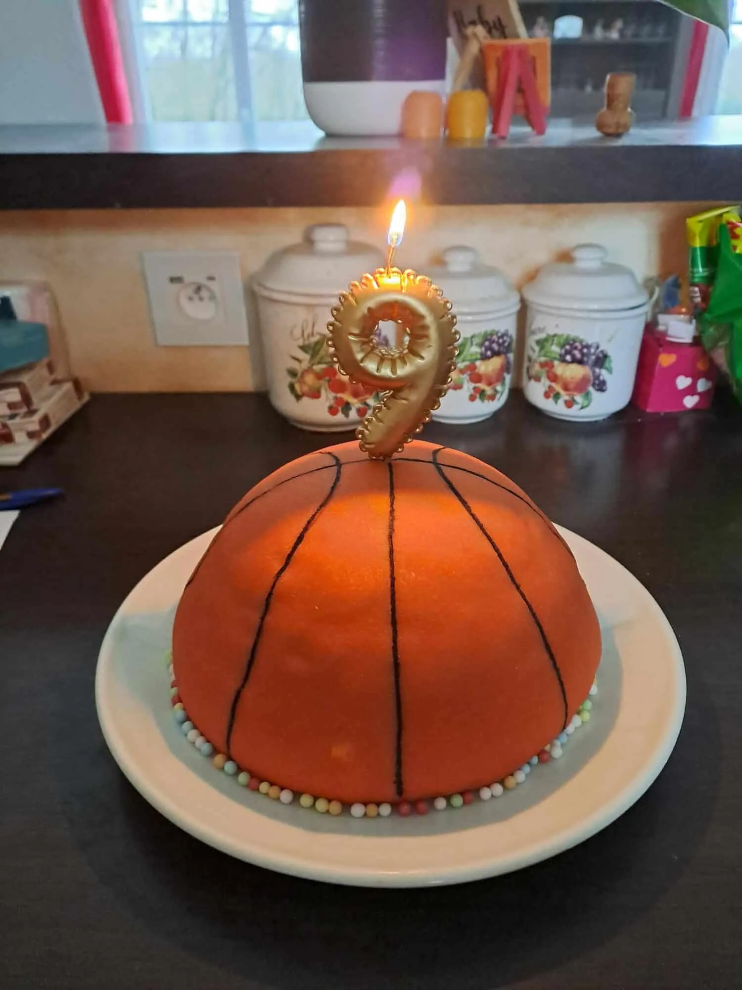 Banana cake thème basket