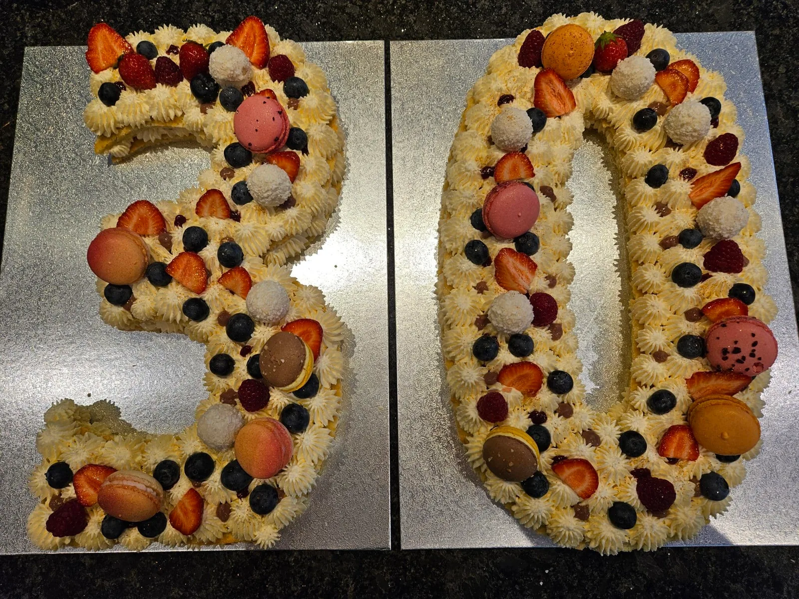 Number Cake Chantilly Mascarpone - fruits rouges