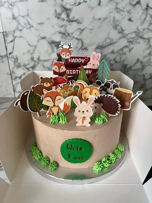 gâteau animaux de la forêt