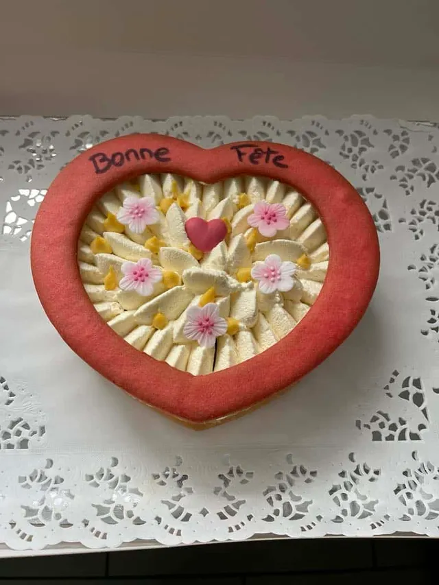 heart cake vanille-mangue/passion