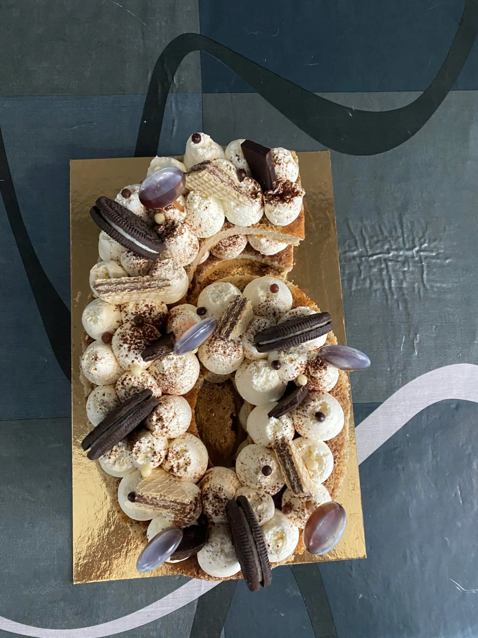 Number cake tiramisu