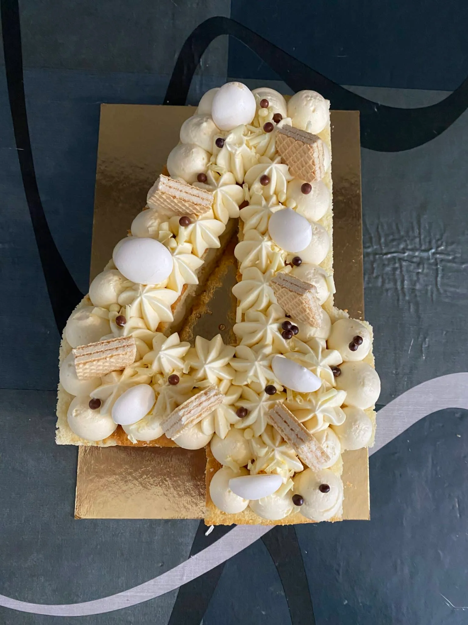 Number cake vanille