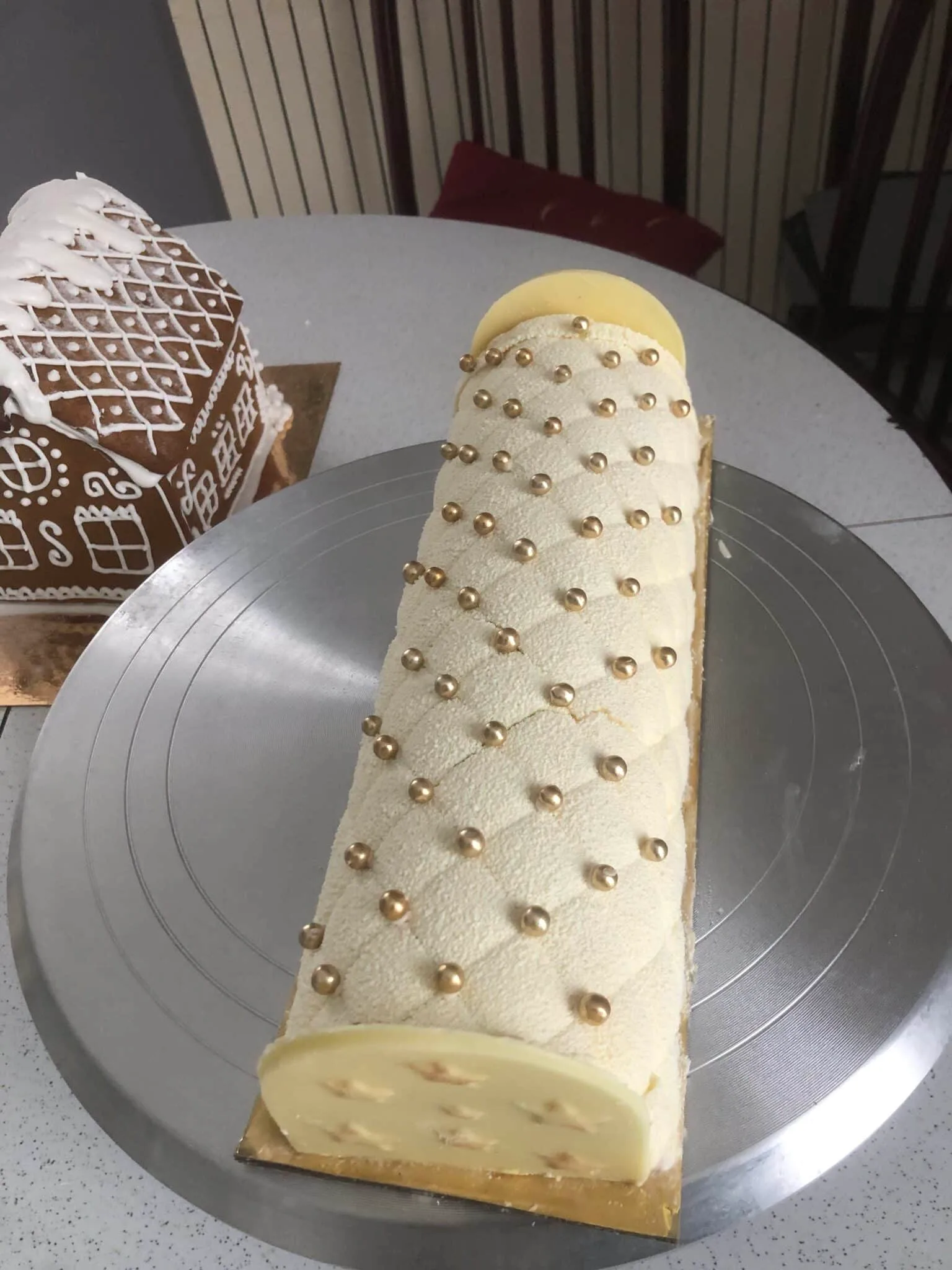 Bûche vanille insert caramel