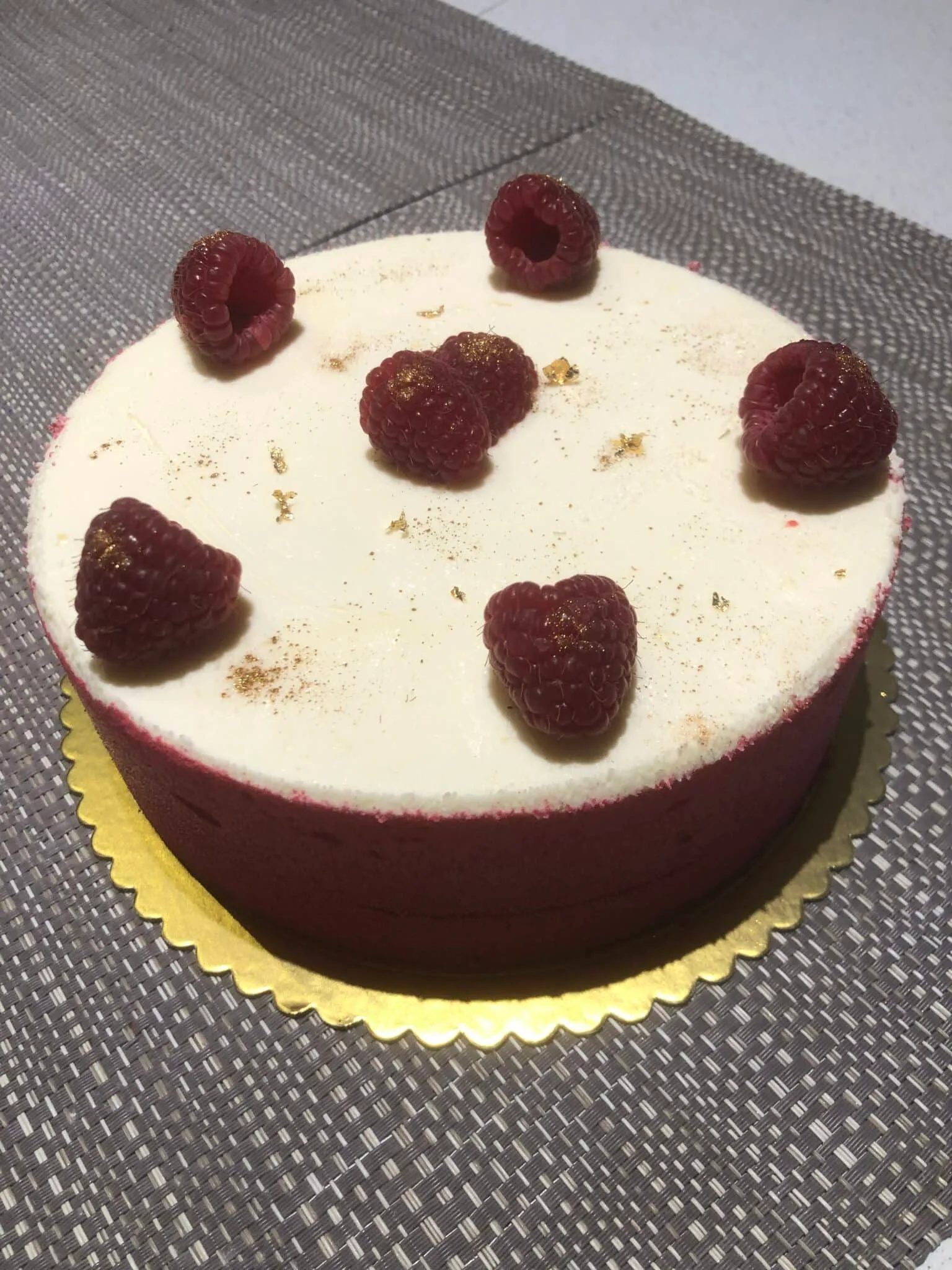 Entremets citron insert framboise