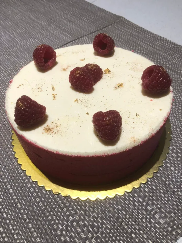 Entremets citron insert framboise