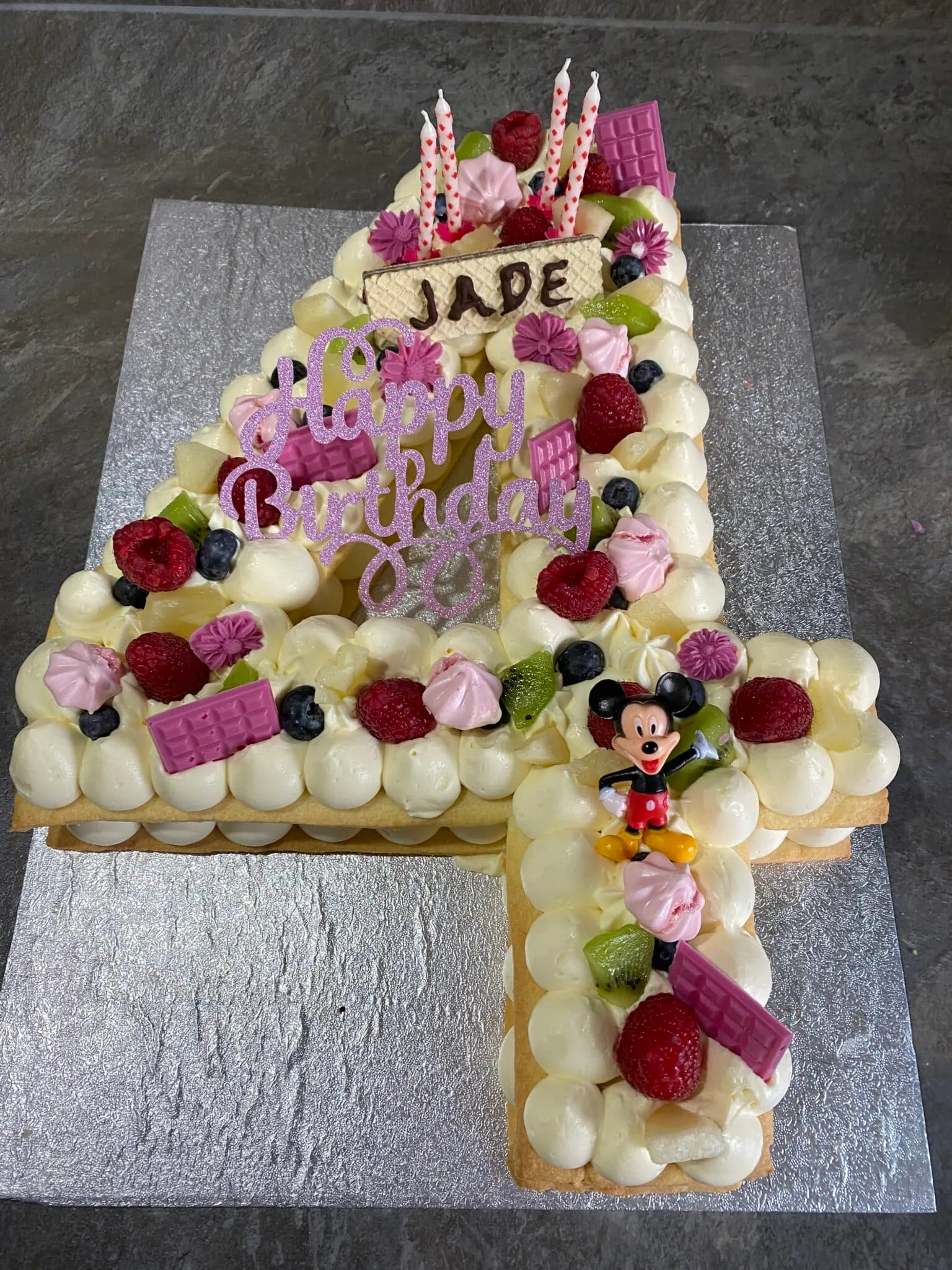 Number cake creme diplomate