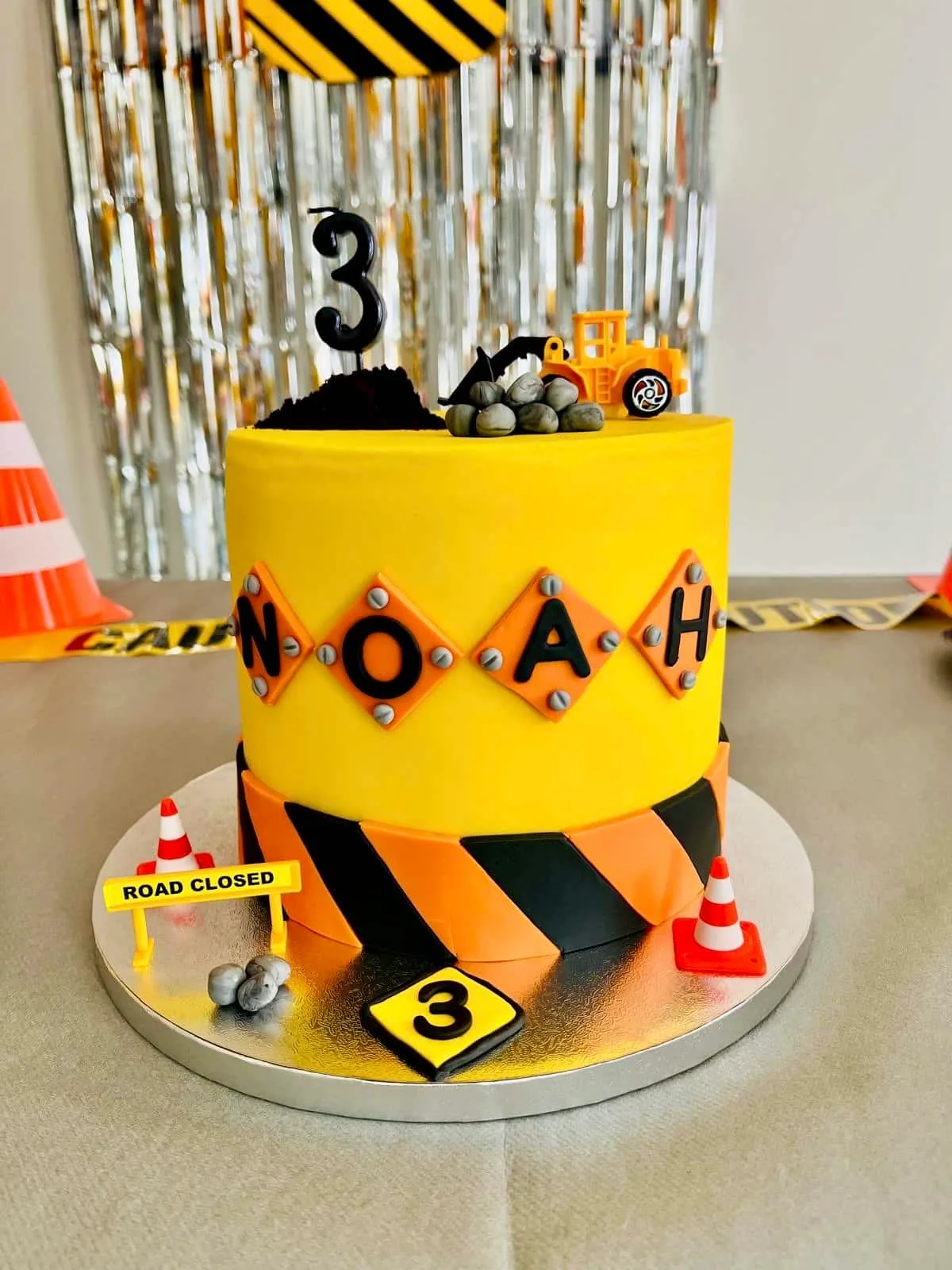 Design cake thème chantier