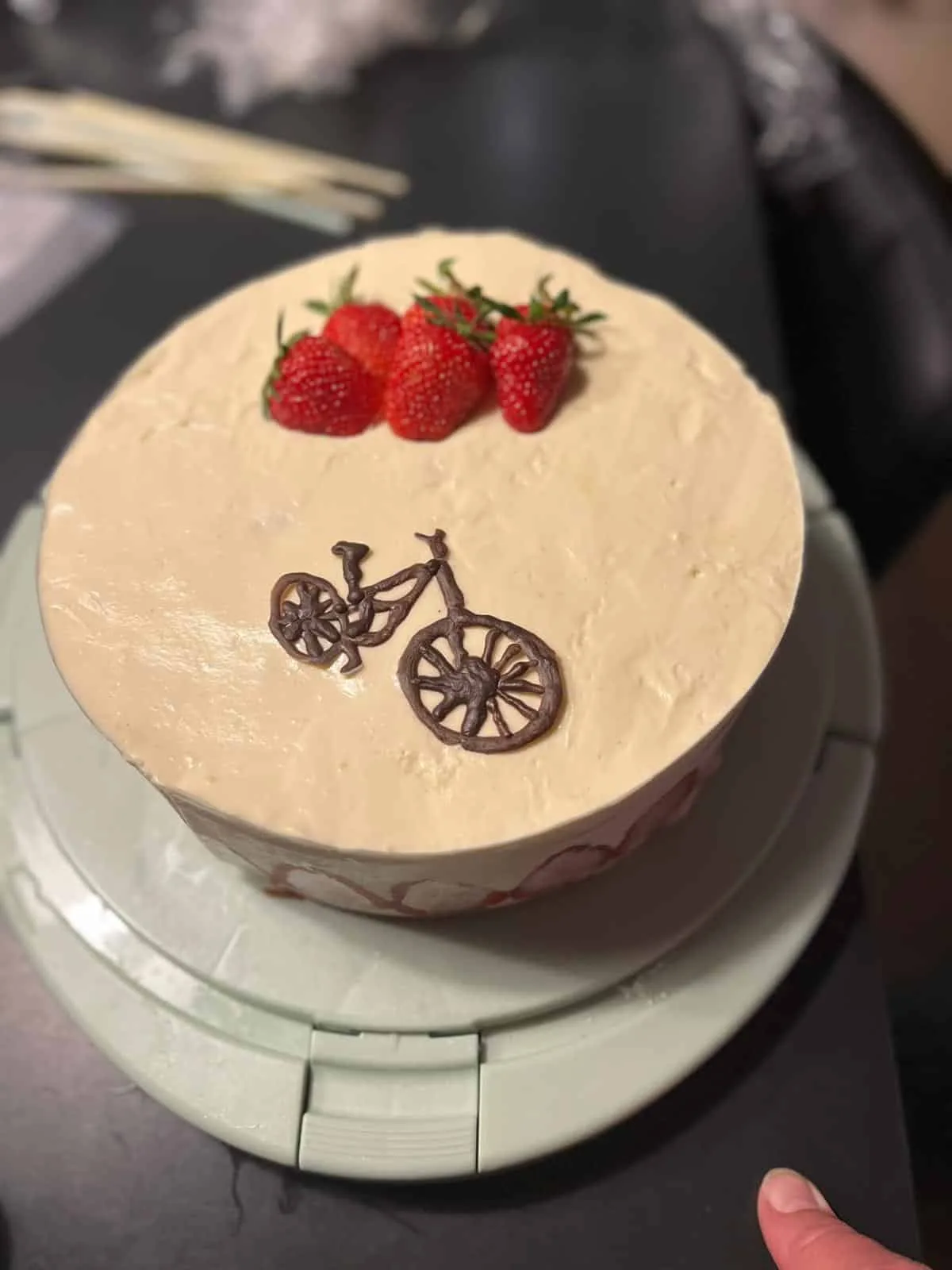 Fraisier pour l'anniversaire de mon fils