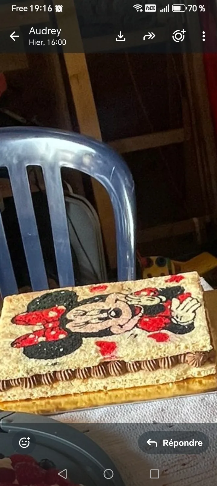 Minnie cœur sur demande de ma petite fille