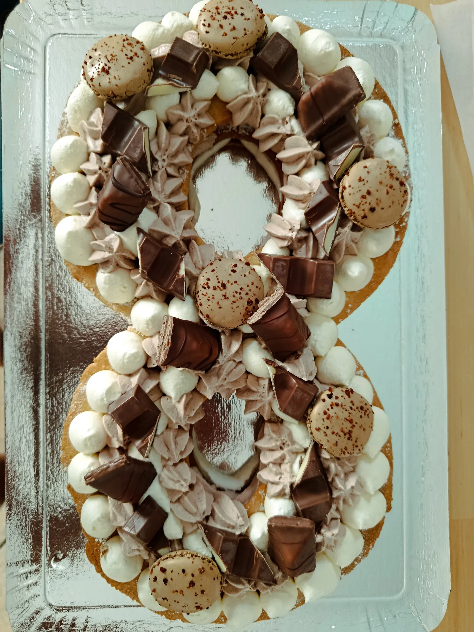 Number cake fraise et choco
