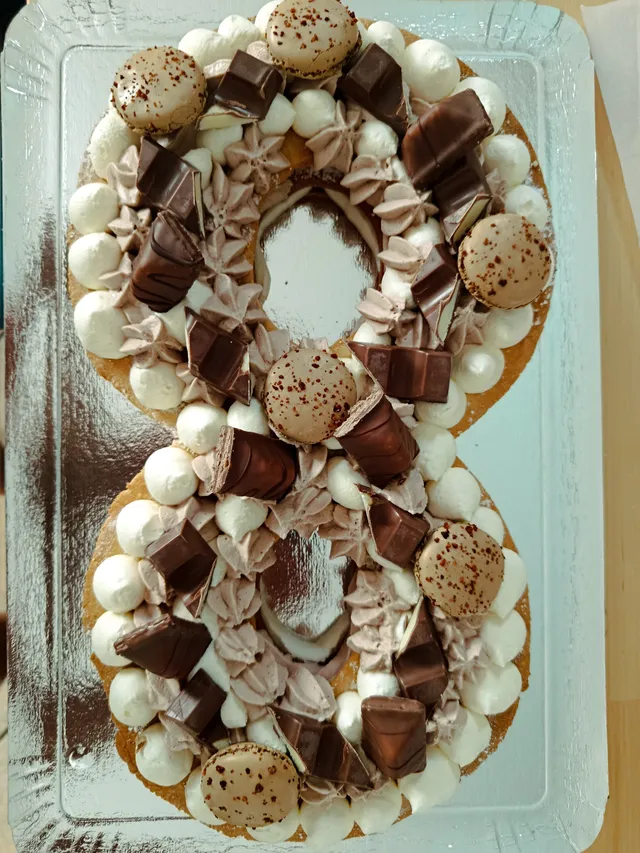 Number cake fraise et choco