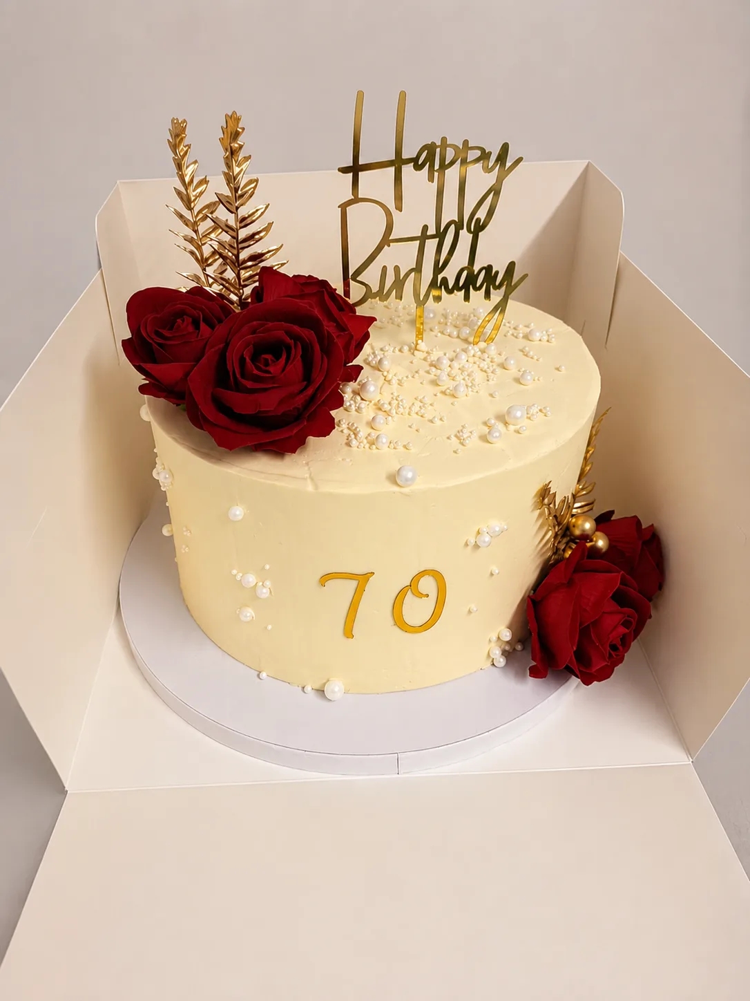 Layer cake élégance chic pour une 70 ème année