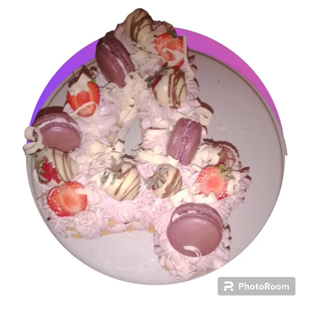 Number cake fraise