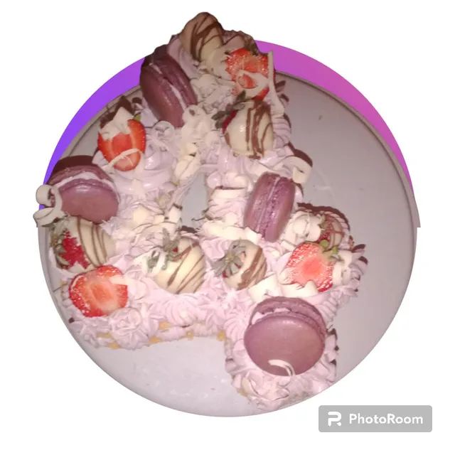 Number cake fraise