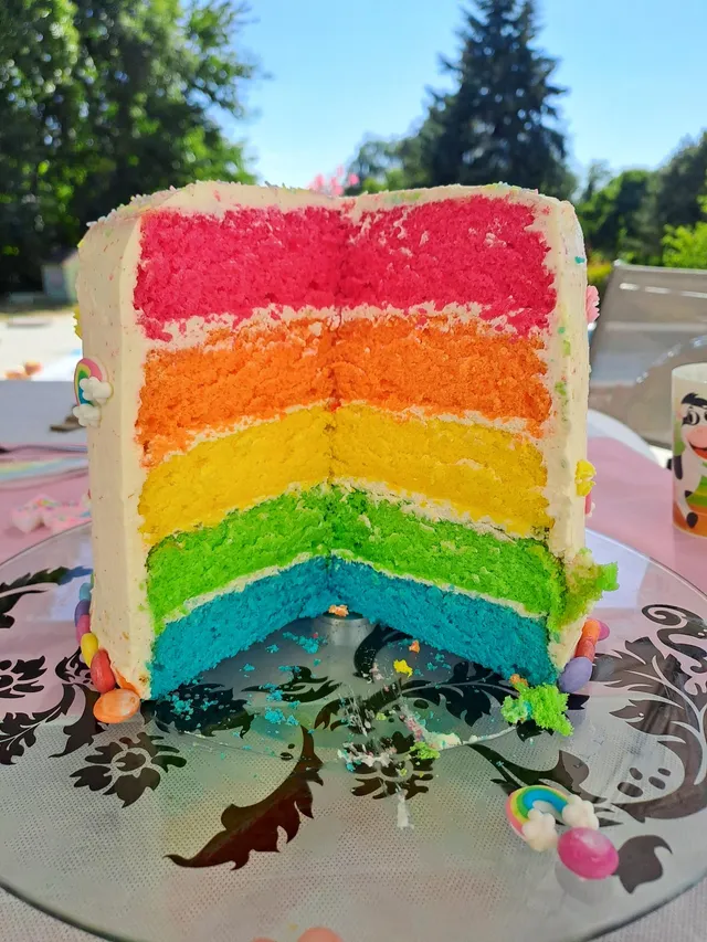 Chiffon Cake arc en ciel