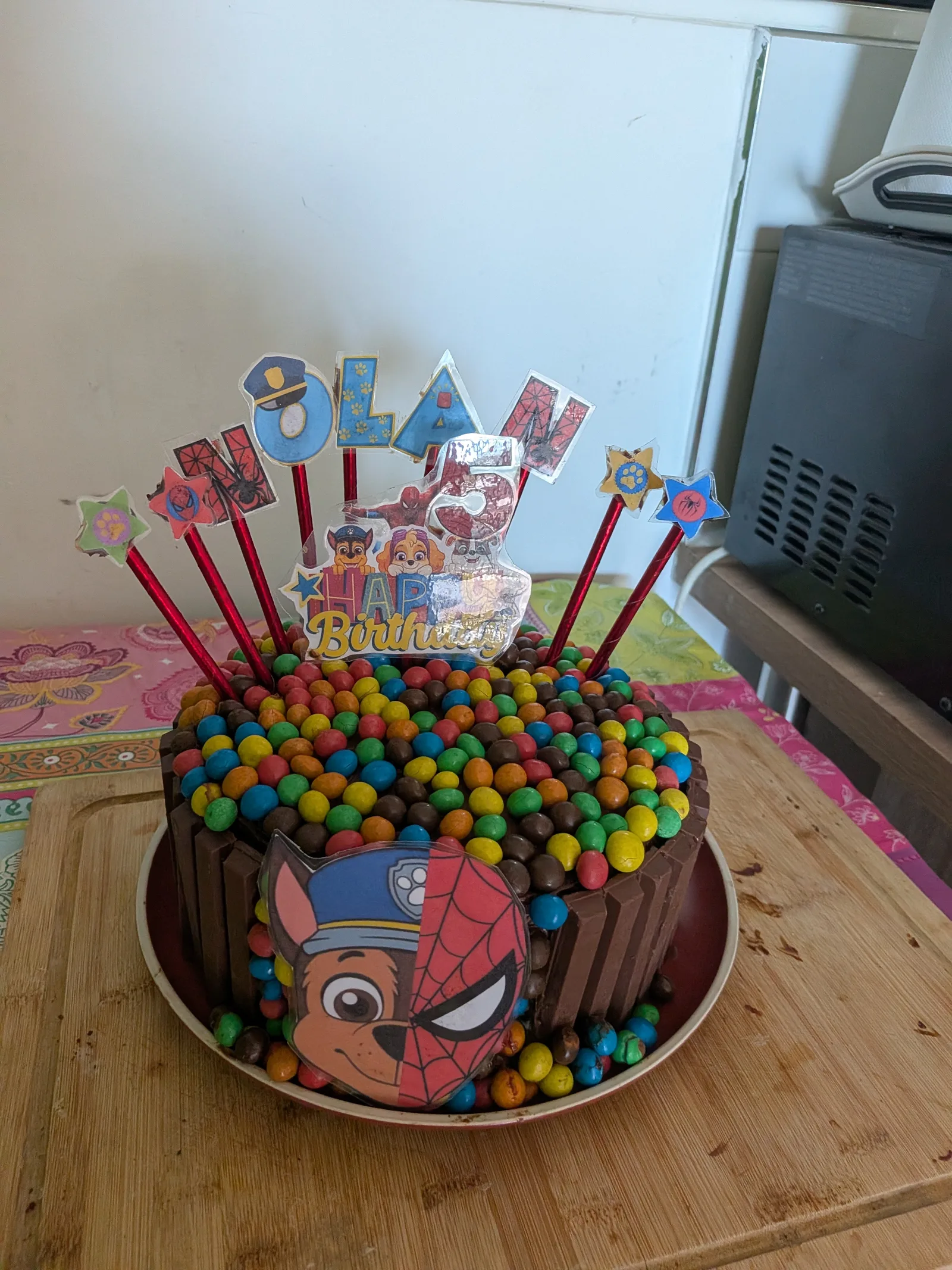 Layer cake chocolat mms