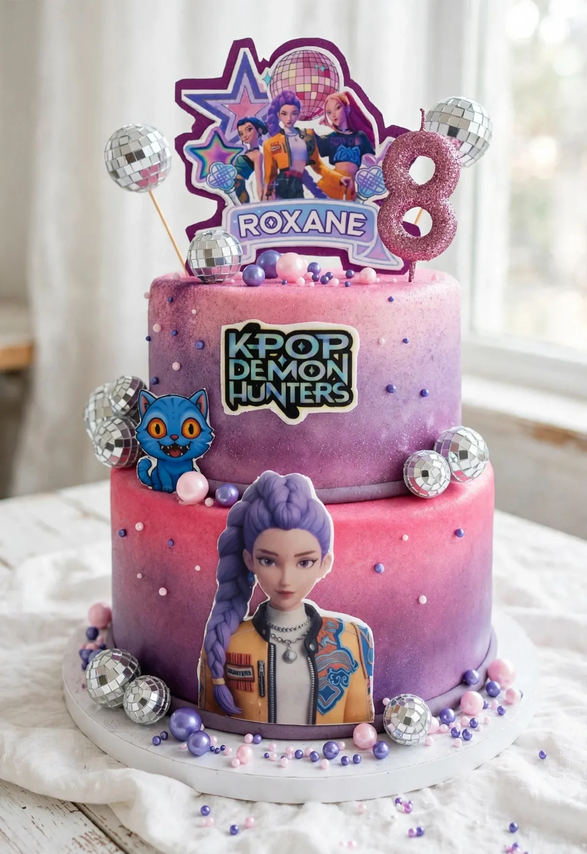 Layer cake thème kpop demon hunters