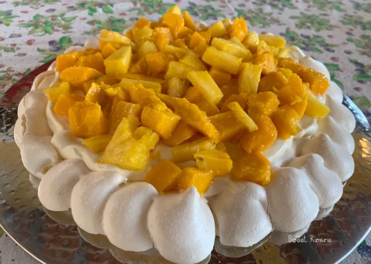 Ma pavlova mangue ananas !