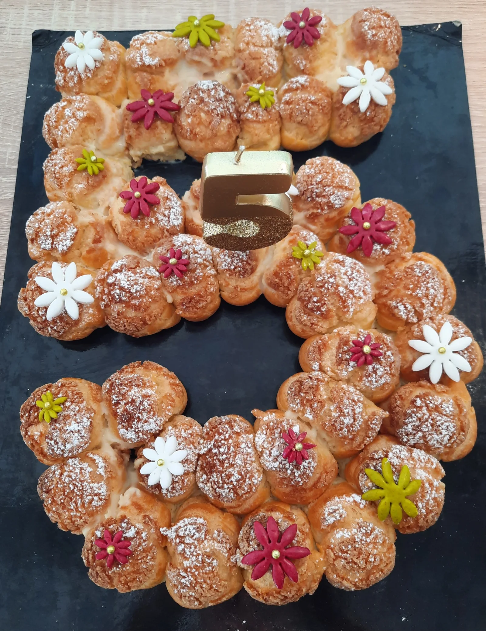 Number cake choux 5 ans