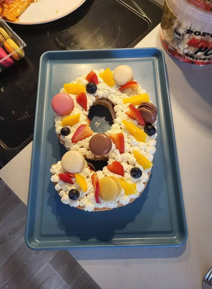 Number cake vanille fraise