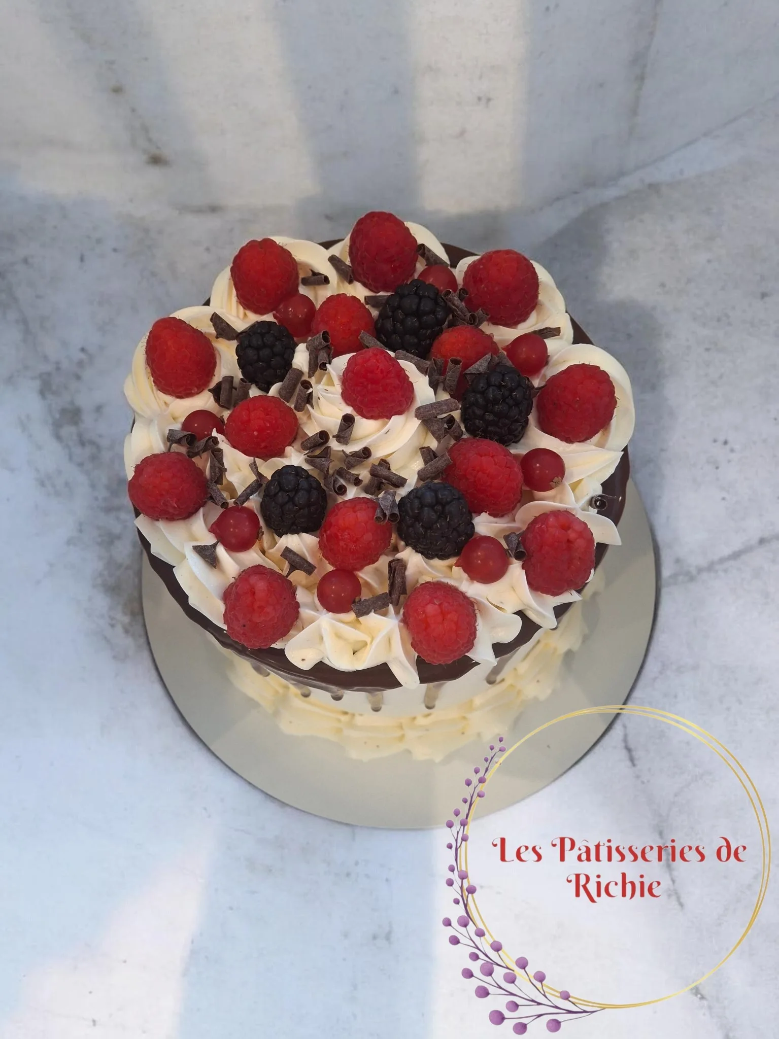Layer cake fruits rouges.
