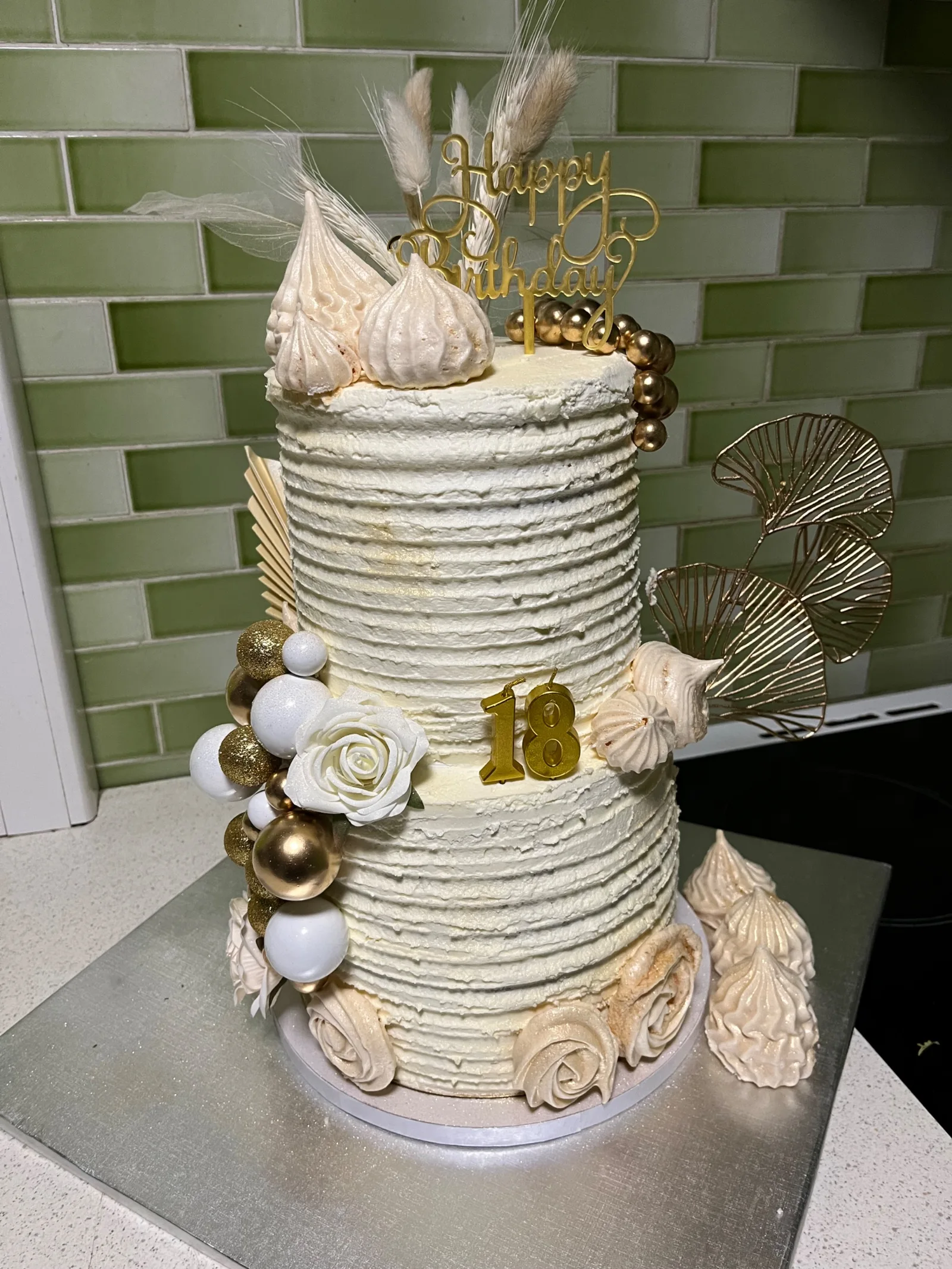 Layer cake Vanille framboise